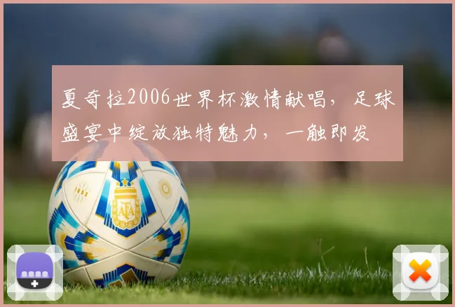 夏奇拉2006世界杯激情献唱，足球盛宴中绽放独特魅力，一触即发